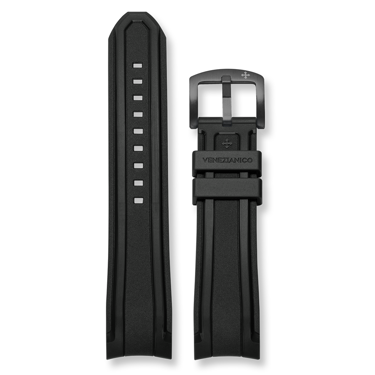 Integrated Rubber Band (22mm) - Black PVD
